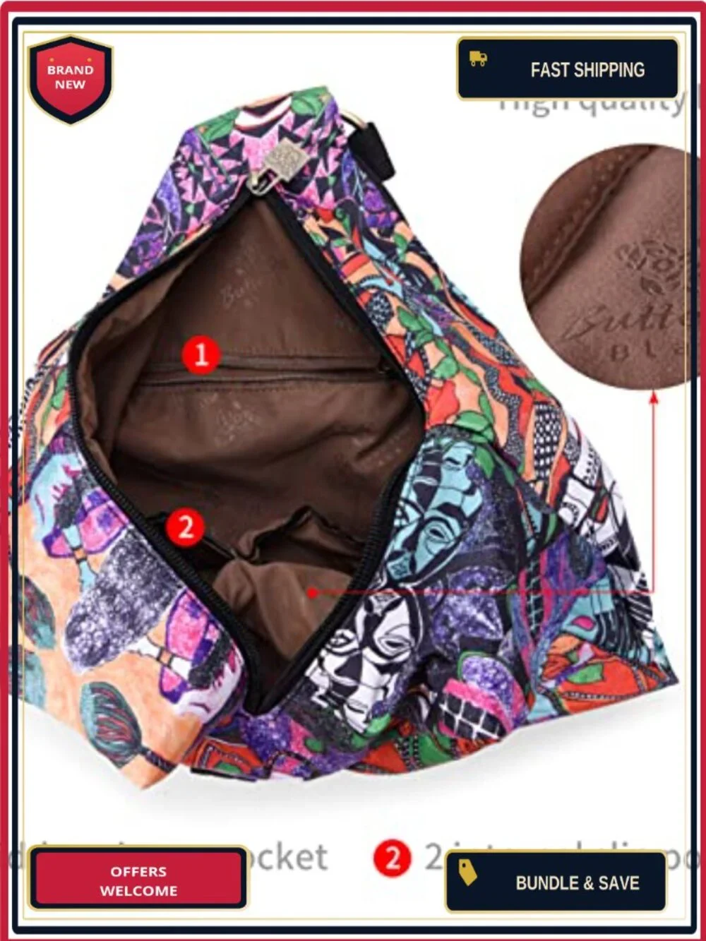 Women's Lightweight Floral Print Small Backpack Daypack Anti-Theft Travel Bag